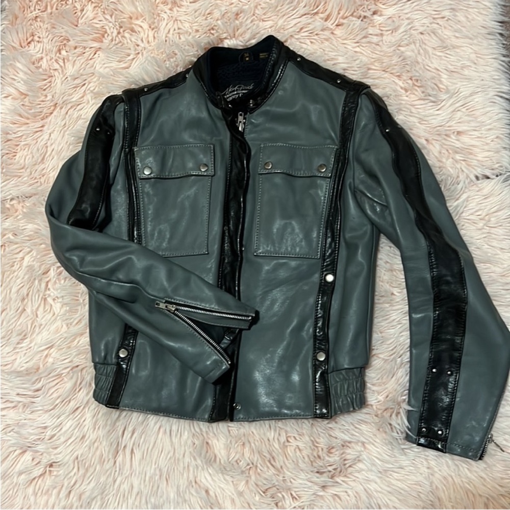90s Harley Davidson x Hein Gericke Leather Cafe Racer Motorcycle Jacket